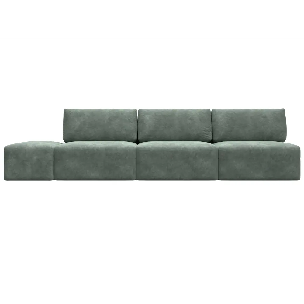 Фото 2 Диван прямой модульный с пуфом Лига-060 НПБ Лонг Лига диванов 129490 367x84x118 см велюр цвет brut 08 зеленый Фото 2 Диван прямой модульный с пуфом Лига-060 НПБ Лонг Лига диванов 129490 367x84x118 см велюр цвет brut 08 зеленый