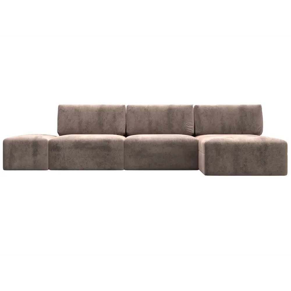 Фото 2 Диван угловой модульный с пуфом Лига-060 НПБ Лонг Лига диванов 129513 367x84x187 см велюр цвет tower 05 бежевый Фото 2 Диван угловой модульный с пуфом Лига-060 НПБ Лонг Лига диванов 129513 367x84x187 см велюр цвет tower 05 бежевый