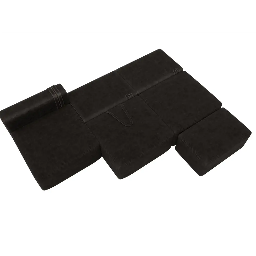 Фото 8 Диван угловой модульный с пуфом Лига-060 НПБ Лонг Лига диванов 129530 367x84x187 см велюр цвет brut 17 коричневый