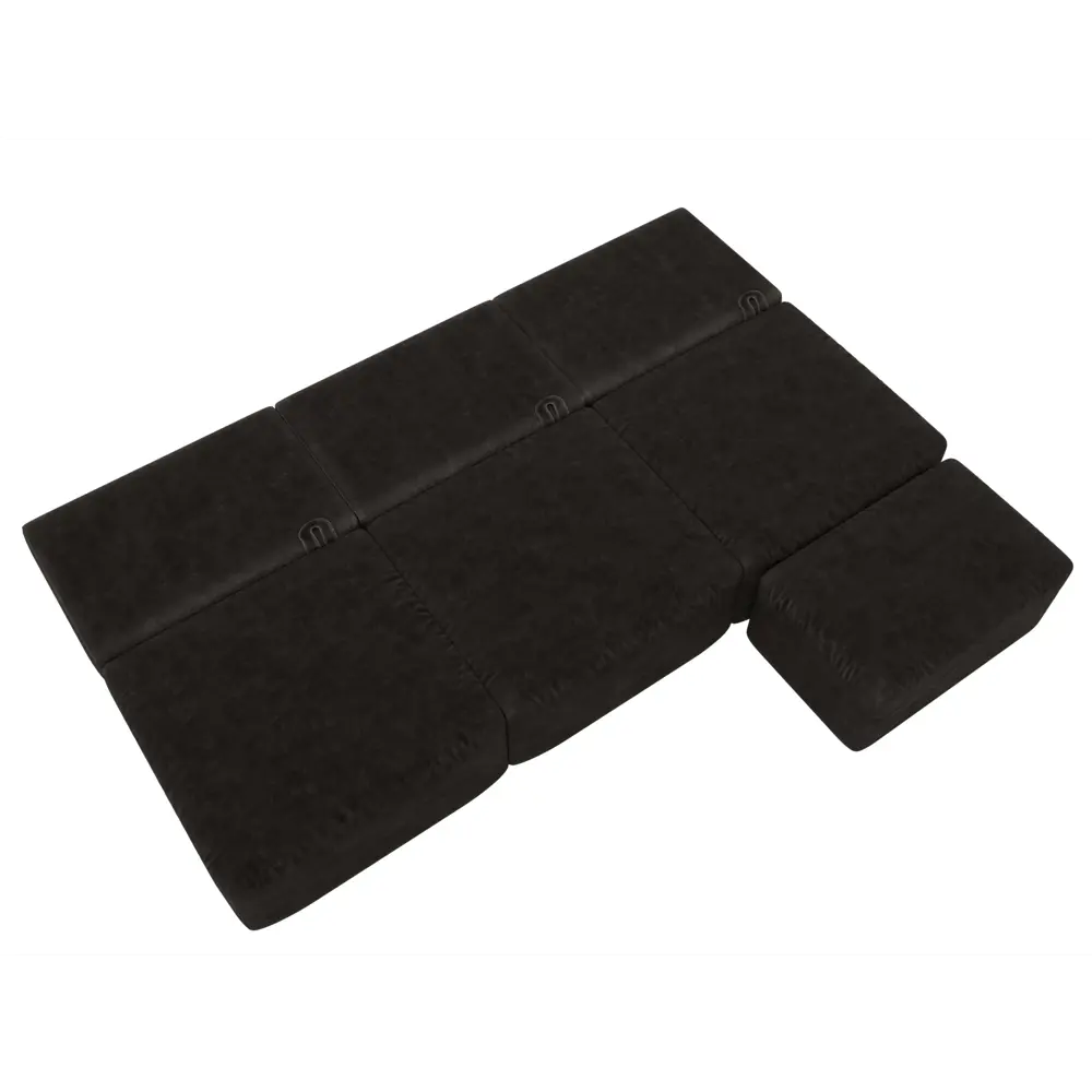 Фото 9 Диван угловой модульный с пуфом Лига-060 НПБ Лонг Лига диванов 129530 367x84x187 см велюр цвет brut 17 коричневый