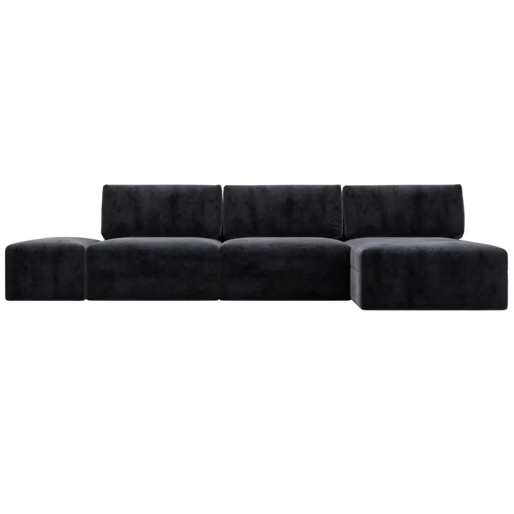 Фото 2 Диван угловой модульный с пуфом Лига-060 НПБ Лонг Лига диванов 129516 367x84x187 см велюр цвет tower 11 темно-серый Фото 2 Диван угловой модульный с пуфом Лига-060 НПБ Лонг Лига диванов 129516 367x84x187 см велюр цвет tower 11 темно-серый