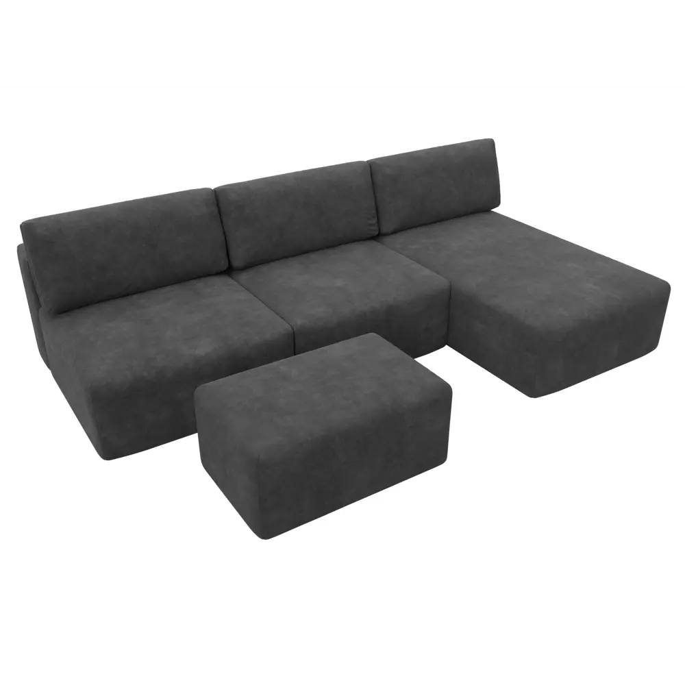 Фото 6 Диван угловой модульный с пуфом Лига-060 НПБ Лонг Лига диванов 129527 367x84x187 см велюр цвет brut 16 темно-серый Фото 6 Диван угловой модульный с пуфом Лига-060 НПБ Лонг Лига диванов 129527 367x84x187 см велюр цвет brut 16 темно-серый