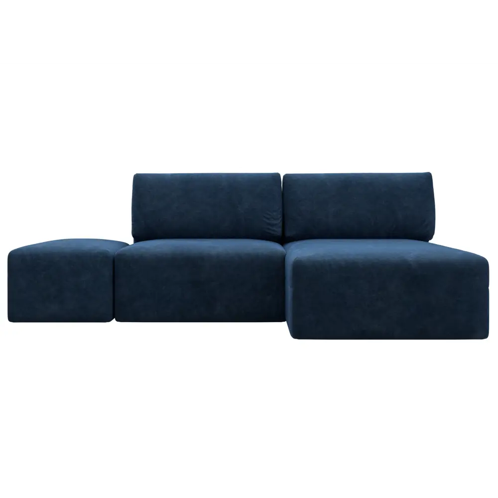 Фото 2 Диван угловой модульный с пуфом Лига-060 НПБ Лига диванов 129696 267x84x187 см велюр цвет brut 11 синий Фото 2 Диван угловой модульный с пуфом Лига-060 НПБ Лига диванов 129696 267x84x187 см велюр цвет brut 11 синий