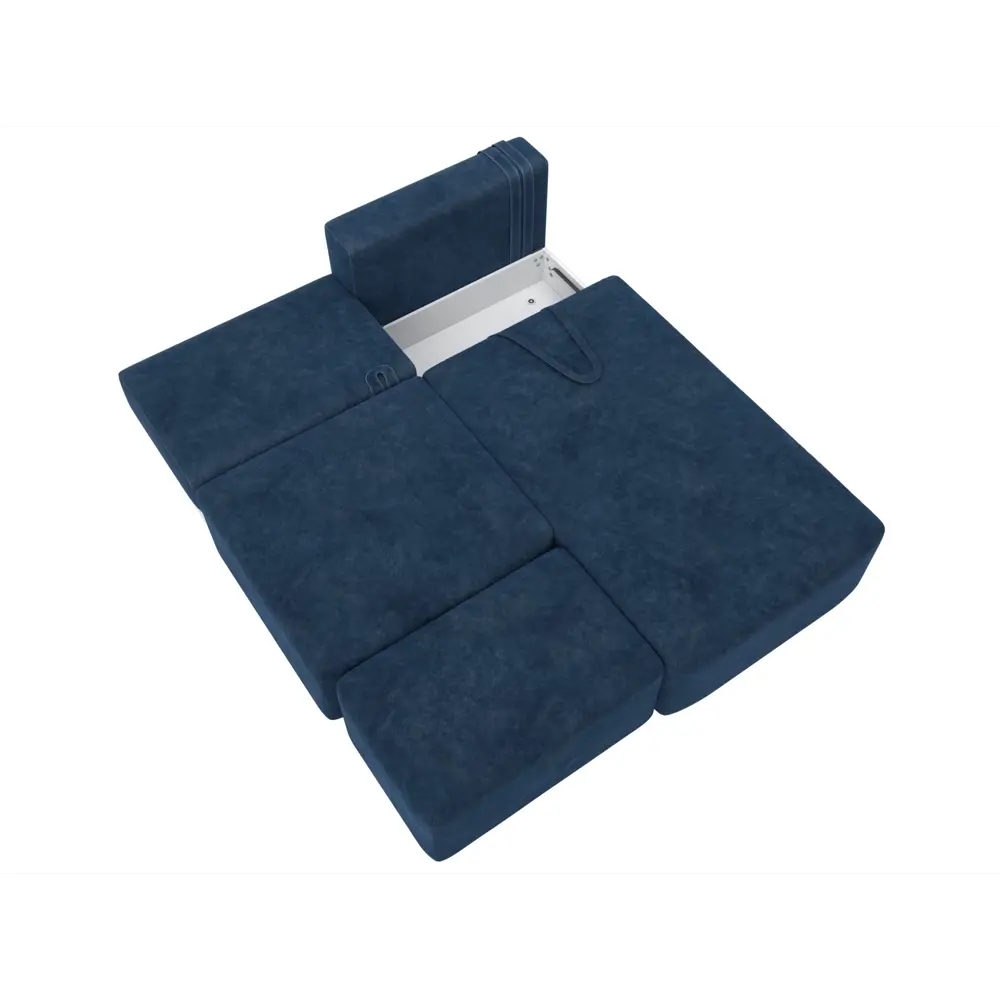 Фото 8 Диван угловой модульный с пуфом Лига-060 НПБ Лига диванов 129696 267x84x187 см велюр цвет brut 11 синий Фото 8 Диван угловой модульный с пуфом Лига-060 НПБ Лига диванов 129696 267x84x187 см велюр цвет brut 11 синий