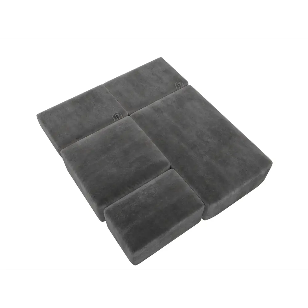 Фото 9 Диван угловой модульный с пуфом Лига-060 НПБ Лига диванов 129682 267x84x187 см велюр цвет tower 10 серый Фото 9 Диван угловой модульный с пуфом Лига-060 НПБ Лига диванов 129682 267x84x187 см велюр цвет tower 10 серый