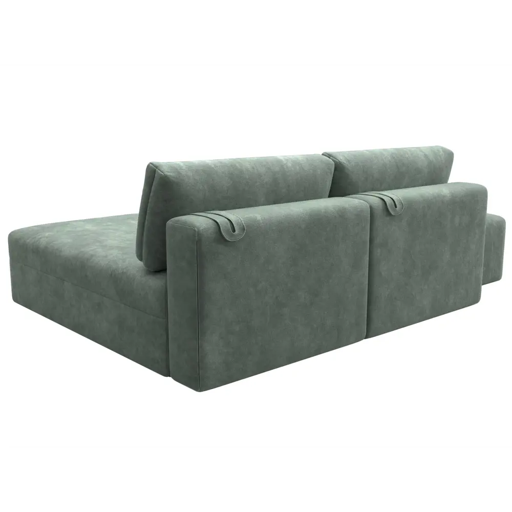 Фото 5 Диван угловой модульный с пуфом Лига-060 НПБ Лига диванов 129695 267x84x187 см велюр цвет brut 08 зеленый Фото 5 Диван угловой модульный с пуфом Лига-060 НПБ Лига диванов 129695 267x84x187 см велюр цвет brut 08 зеленый