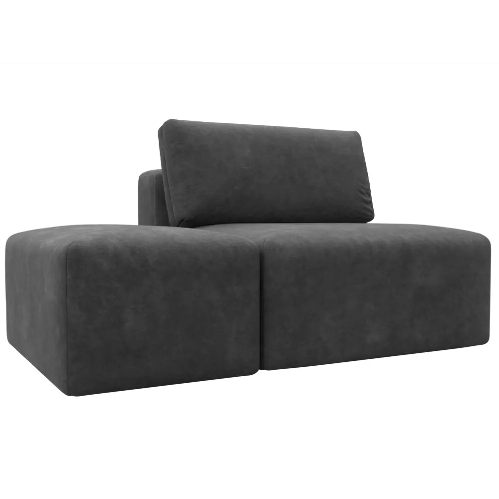 Фото Модули диван и пуф Лига-060 НПБ Лига диванов 129603 100x84x185 см велюр цвет brut 16 темно-серый Фото Модули диван и пуф Лига-060 НПБ Лига диванов 129603 100x84x185 см велюр цвет brut 16 темно-серый