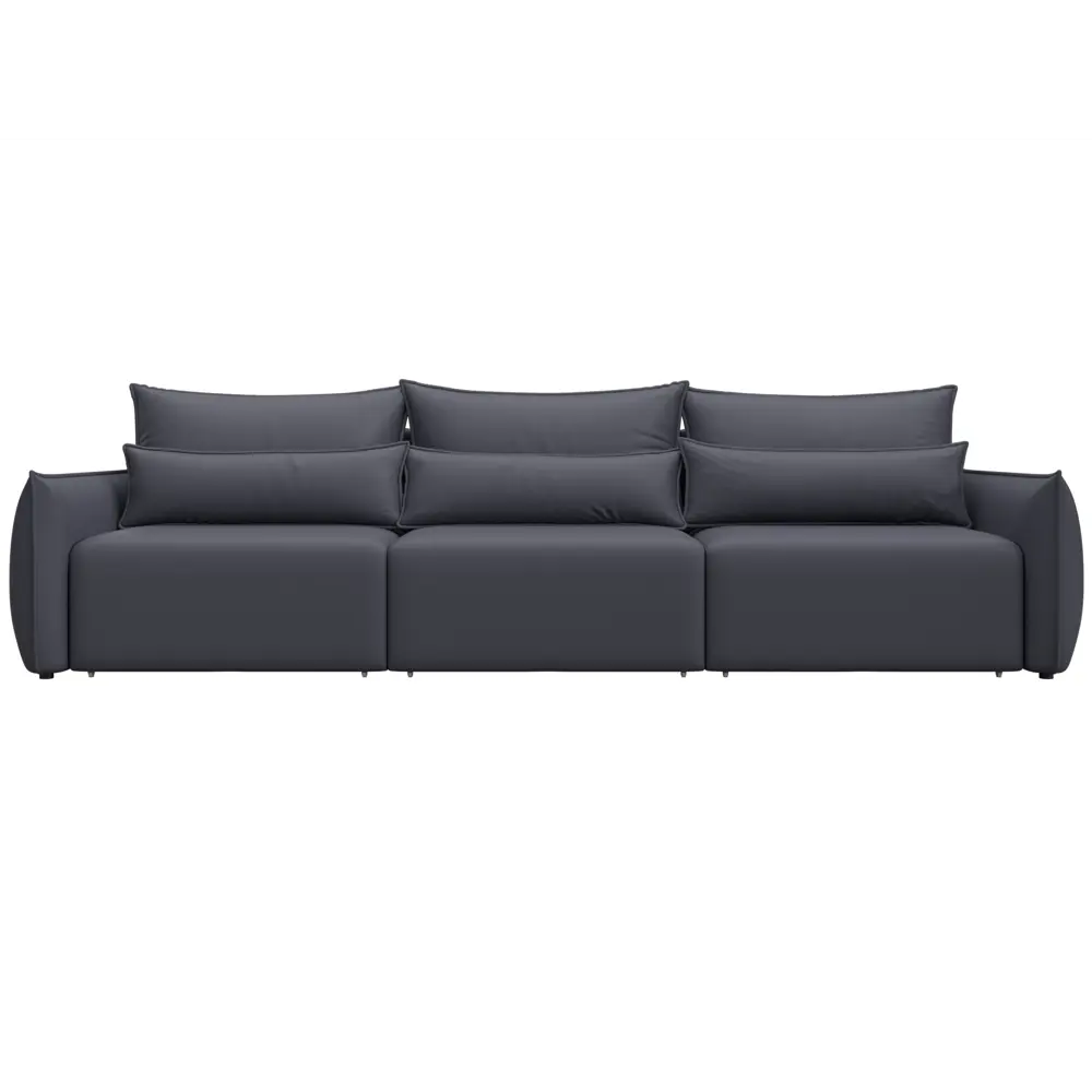 Фото 2 Диван прямой Лига-051 НПБ Лонг Лига диванов 129885 322x96x112 см экокожа цвет grifon 15 серый