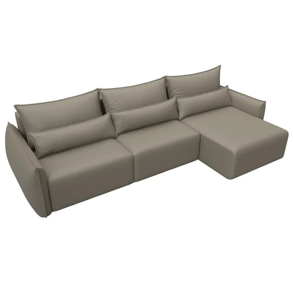 Фото 6 Диван угловой Лига-051 НПБ Лонг Лига диванов 129890 322x96x160 см экокожа цвет grifon 04 бежевый