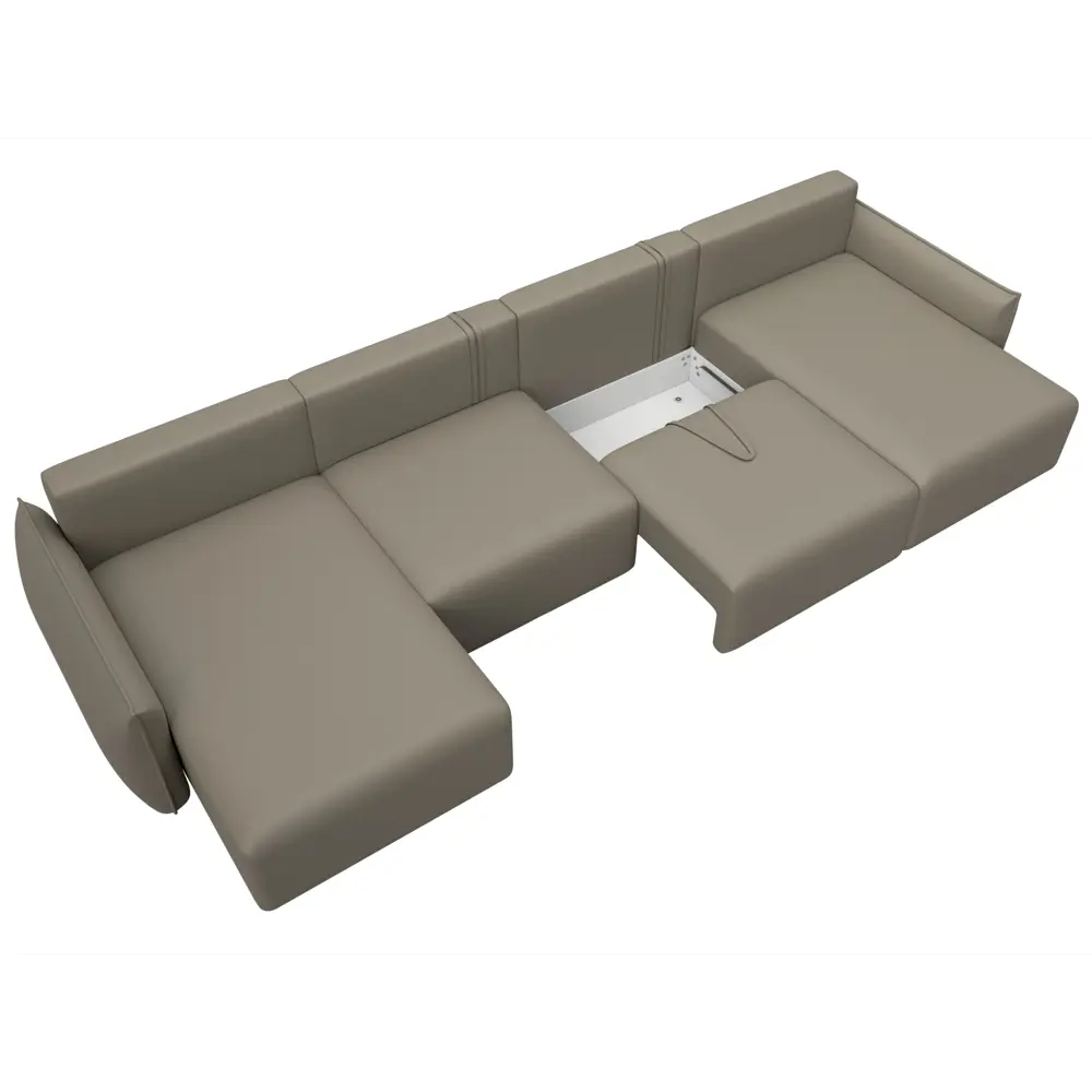 Фото 7 Диван П-образный Лига-051 НПБ Лонг Лига диванов 129894 420x96x160 см экокожа цвет grifon 04 бежевый Фото 7 Диван П-образный Лига-051 НПБ Лонг Лига диванов 129894 420x96x160 см экокожа цвет grifon 04 бежевый