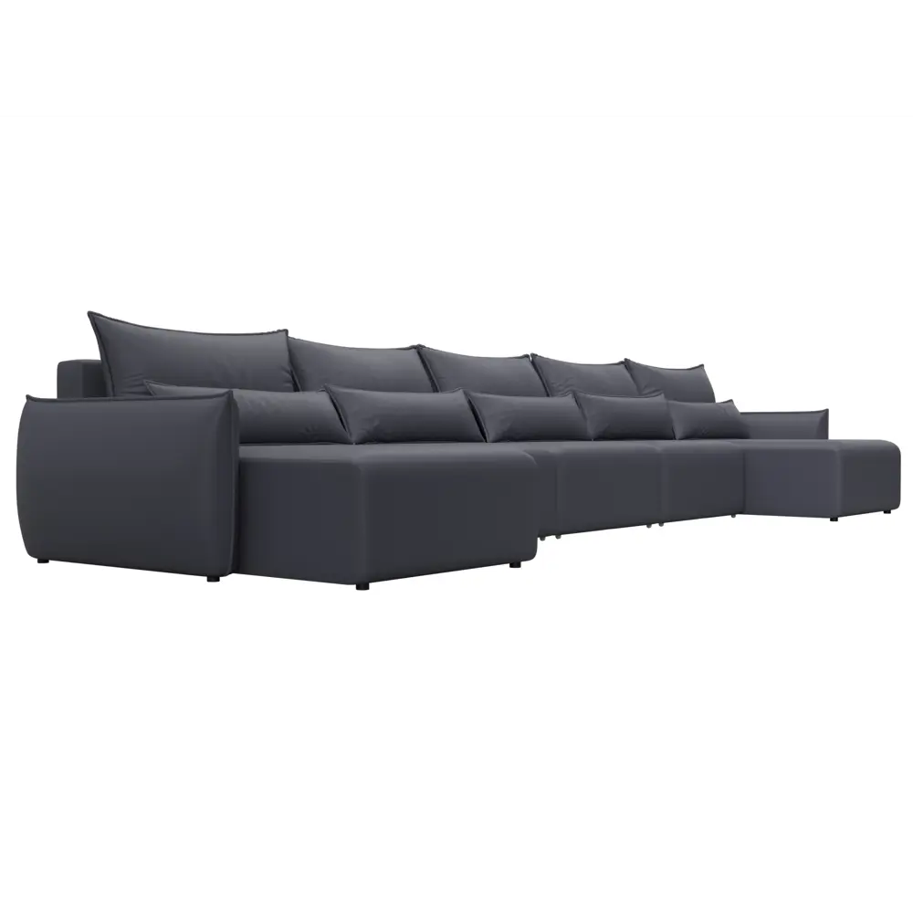 Фото 4 Диван П-образный Лига-051 НПБ МегаЛонг Лига диванов 129901 518x96x160 см экокожа цвет grifon 15 серый