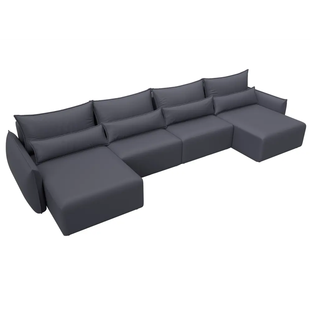 Фото 6 Диван П-образный Лига-051 НПБ Лонг Лига диванов 129897 420x96x160 см экокожа цвет grifon 15 серый Фото 6 Диван П-образный Лига-051 НПБ Лонг Лига диванов 129897 420x96x160 см экокожа цвет grifon 15 серый