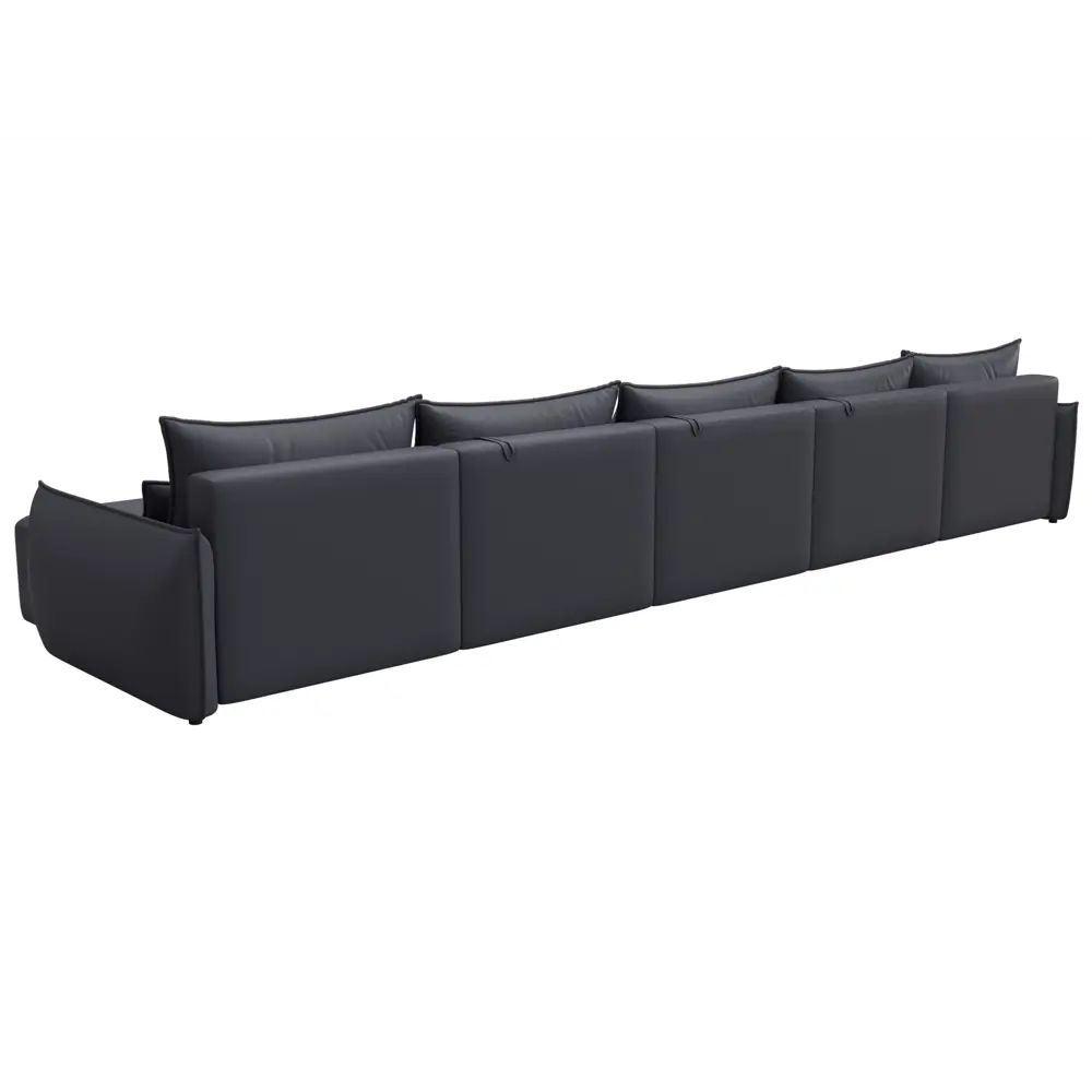 Фото 5 Диван П-образный Лига-051 НПБ МегаЛонг Лига диванов 129901 518x96x160 см экокожа цвет grifon 15 серый