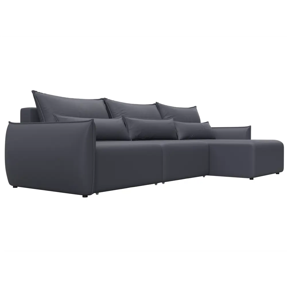 Фото 4 Диван угловой Лига-051 НПБ Лонг Лига диванов 129893 322x96x160 см экокожа цвет grifon 15 серый