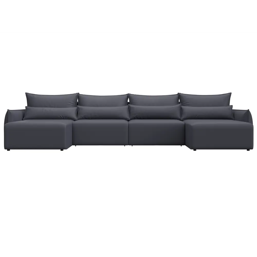 Фото 2 Диван П-образный Лига-051 НПБ Лонг Лига диванов 129897 420x96x160 см экокожа цвет grifon 15 серый Фото 2 Диван П-образный Лига-051 НПБ Лонг Лига диванов 129897 420x96x160 см экокожа цвет grifon 15 серый