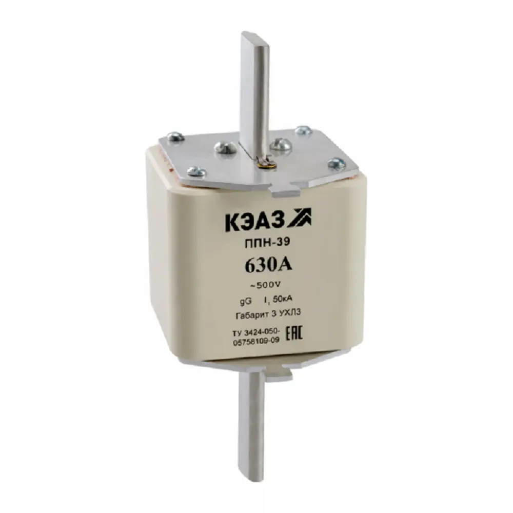 Фото Плавкая вставка КЭАЗ ППН-39-X3-3-400А-УХЛ3 Фото Плавкая вставка КЭАЗ ППН-39-X3-3-400А-УХЛ3