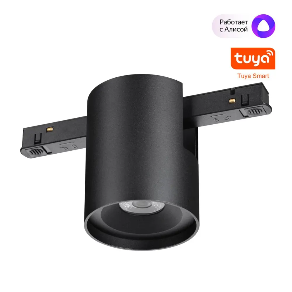 Фото Трековый светильник спот светодиодный Novotech 359517 10 Вт магнитный регулируемый белый свет цвет черный Фото Трековый светильник спот светодиодный Novotech 359517 10 Вт магнитный регулируемый белый свет цвет черный