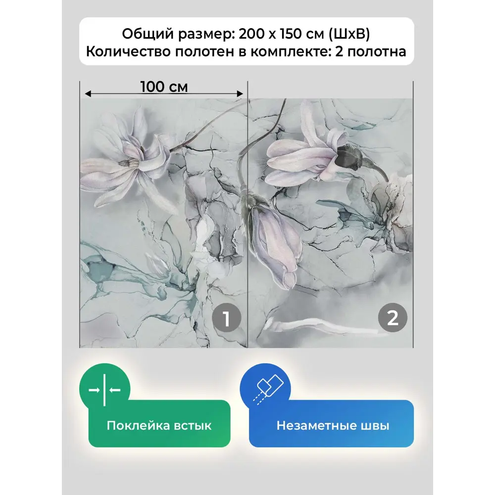 Фото 5 Фотообои флизелиновые Первое ателье 200x150 см pw143027-2 Фото 5 Фотообои флизелиновые Первое ателье 200x150 см pw143027-2