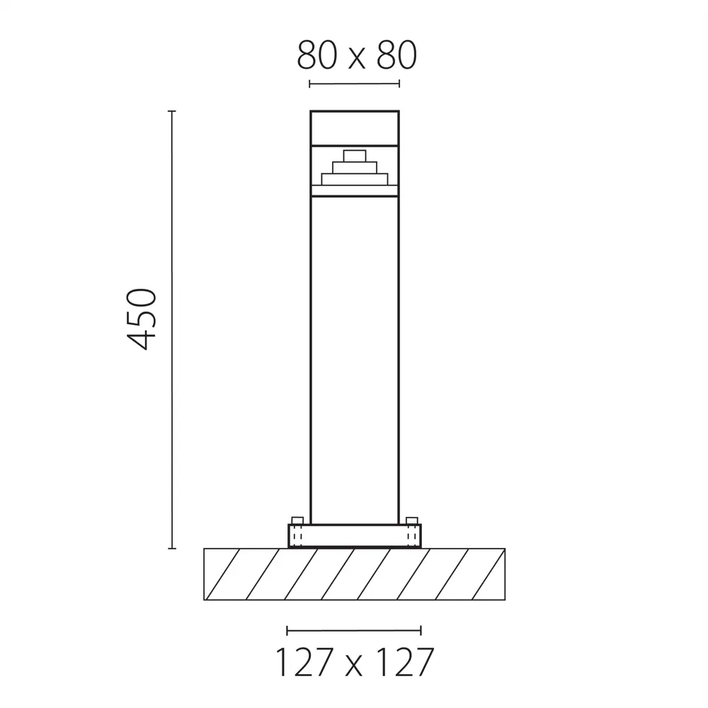 Фото 2 Фонарный столб уличный светодиодный Lightstar 377907-lightstar 45 см нейтральный белый свет цвет черный Фото 2 Фонарный столб уличный светодиодный Lightstar 377907-lightstar 45 см нейтральный белый свет цвет черный