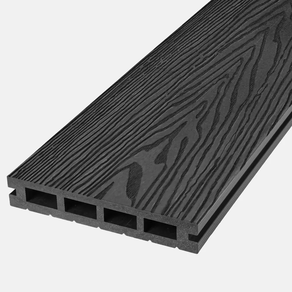 Фото 2 Террасная доска ДПК Deck ecology цвет графит 1500х147x25мм двусторонний структура дерева 0.225м² 6шт Фото 2 Террасная доска ДПК Deck ecology цвет графит 1500х147x25мм двусторонний структура дерева 0.225м² 6шт