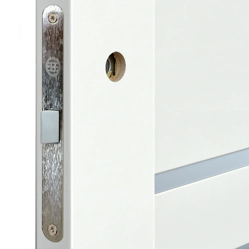 Фото 5 Дверь межкомнатная со стеклом Artens Уна 70x200 см Hardflex белый с замком и петлями Фото 5 Дверь межкомнатная со стеклом Artens Уна 70x200 см Hardflex белый с замком и петлями