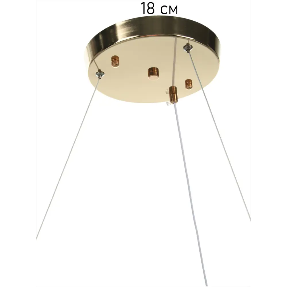 Фото 8 Люстра подвесная светодиодная Bayerlux 10534559 3 м² регулируемый белый свет цвет жёлтый/золотой