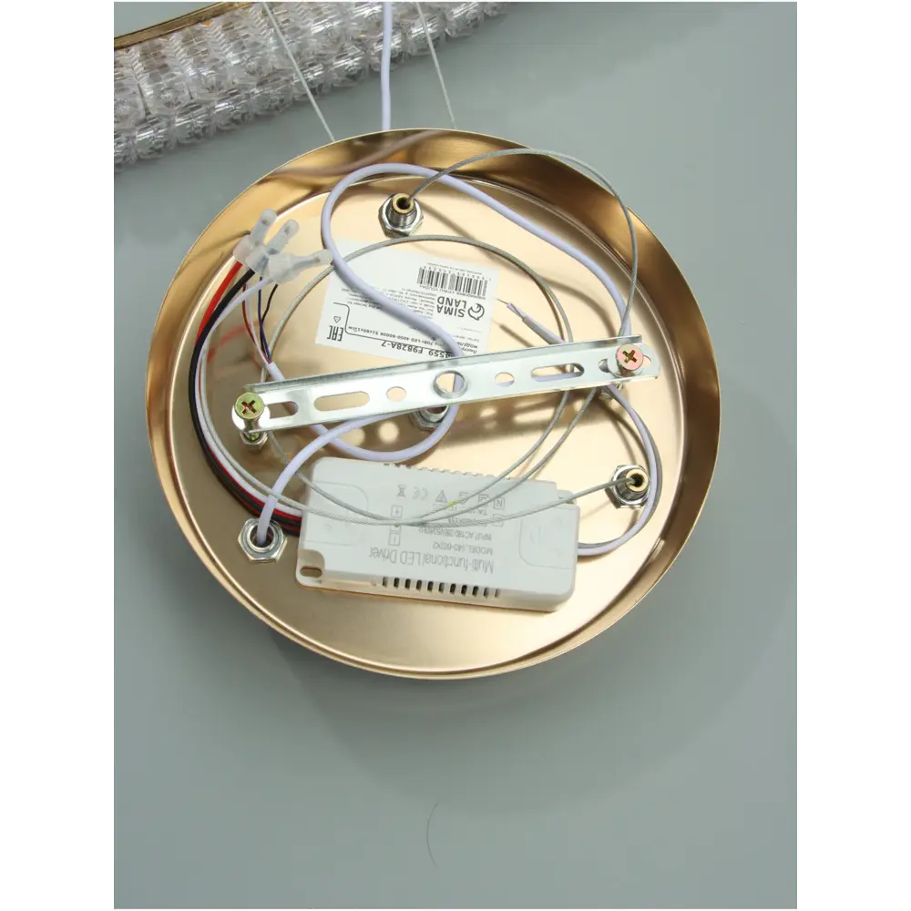 Фото 11 Люстра подвесная светодиодная Bayerlux 10534559 3 м² регулируемый белый свет цвет жёлтый/золотой