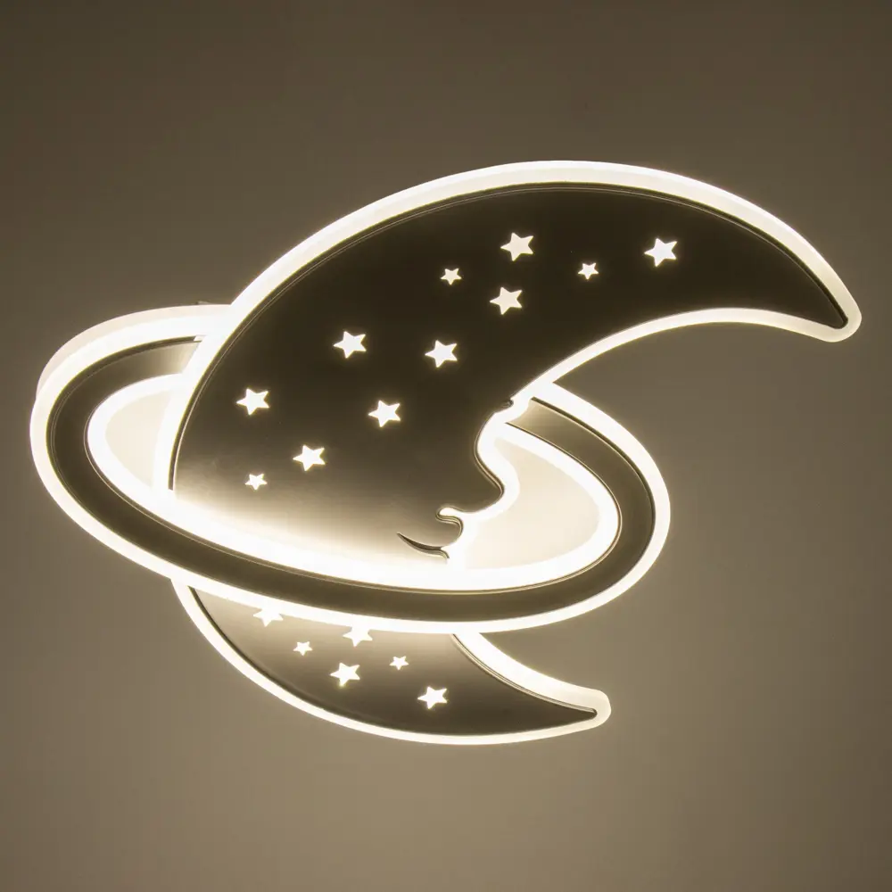 Фото 4 Люстра потолочная светодиодная Bayerlux 9643816 с пультом управления 3 м² регулируемый белый свет цвет белый