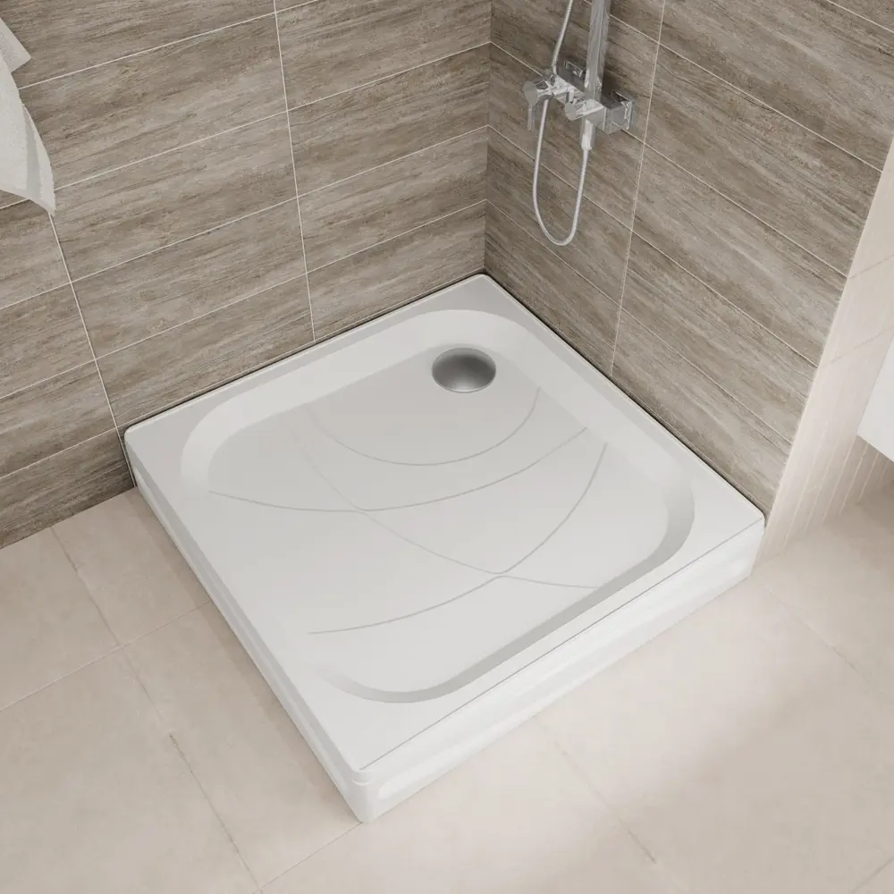 Фото 6 Поддон для душа Moduleasy Dallia New 80x80 см квадрат 4в1: поддон, панель, ножки, сифон 01пдн80пК Фото 6 Поддон для душа Moduleasy Dallia New 80x80 см квадрат 4в1: поддон, панель, ножки, сифон 01пдн80пК