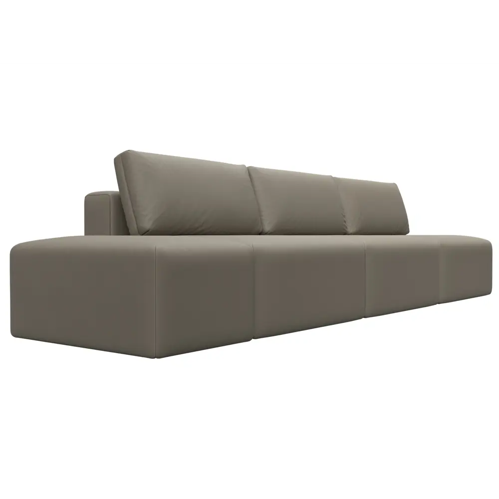 Фото 3 Диван раскладной Лига диванов 130056 367x84x118 см эко-кожа цвет grifon 04 бежевый