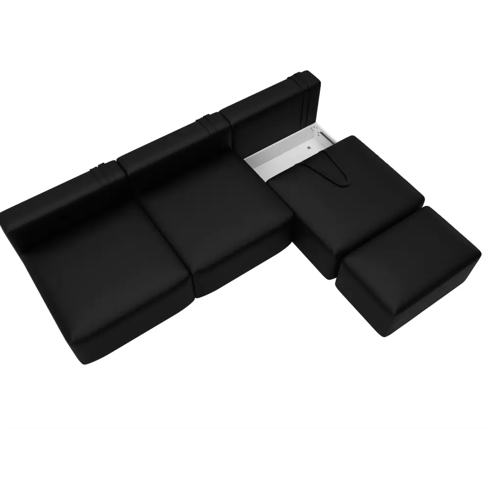 Фото 7 Диван раскладной Лига диванов 130058 367x84x118 см эко-кожа цвет grifon 18 черный Фото 7 Диван раскладной Лига диванов 130058 367x84x118 см эко-кожа цвет grifon 18 черный