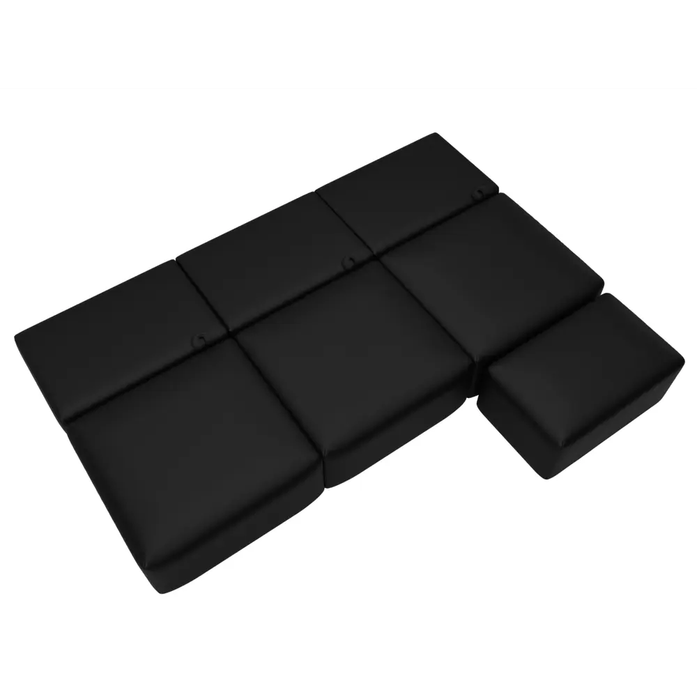 Фото 10 Диван раскладной Лига диванов 130058 367x84x118 см эко-кожа цвет grifon 18 черный Фото 10 Диван раскладной Лига диванов 130058 367x84x118 см эко-кожа цвет grifon 18 черный