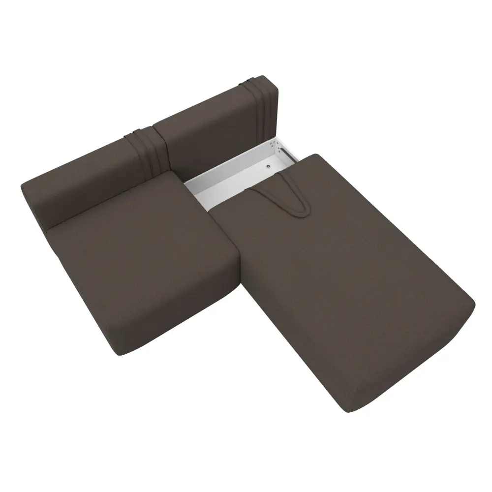 Фото 7 Диван раскладной Лига диванов 129714 200x84x187 см рогожка цвет амур 05 коричневый