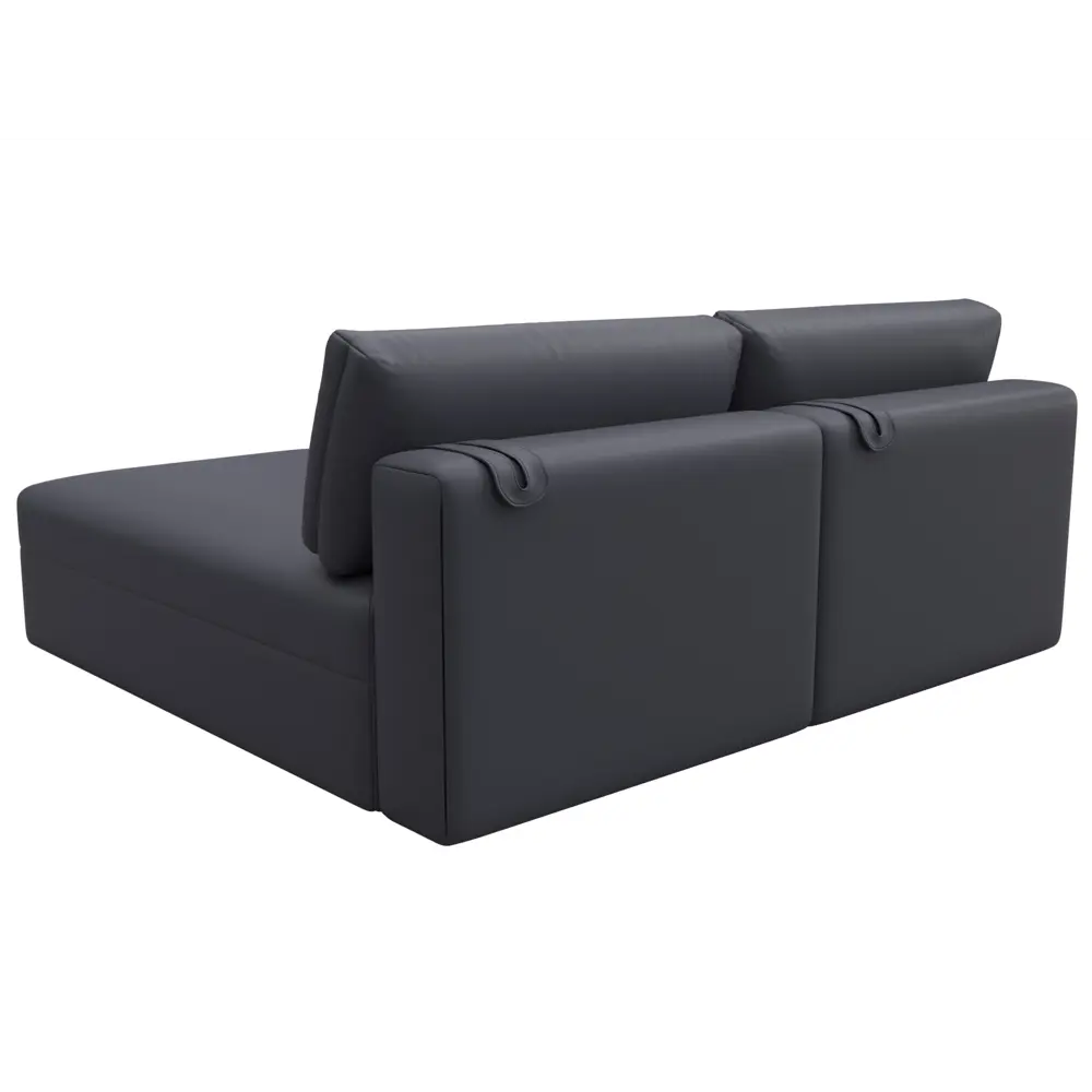 Фото 5 Диван раскладной Лига диванов 130063 200x84x187 см эко-кожа цвет grifon 15 серый