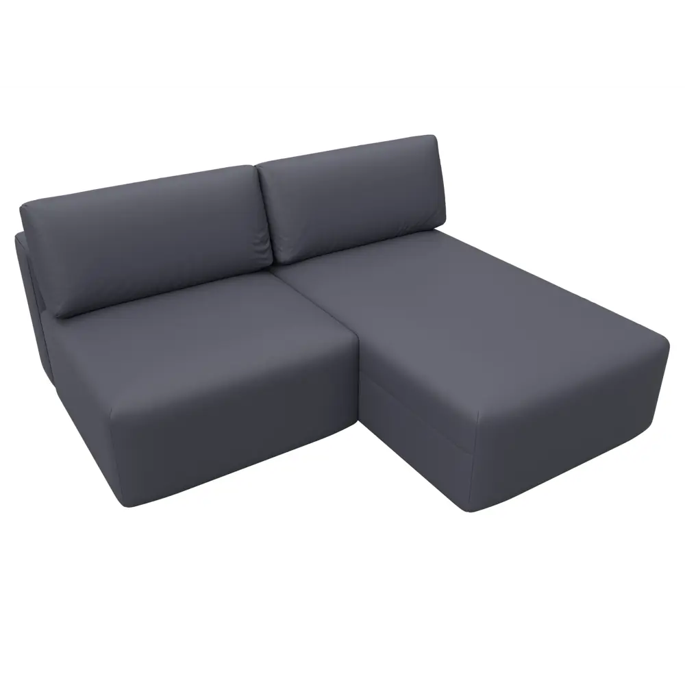 Фото 6 Диван раскладной Лига диванов 130063 200x84x187 см эко-кожа цвет grifon 15 серый