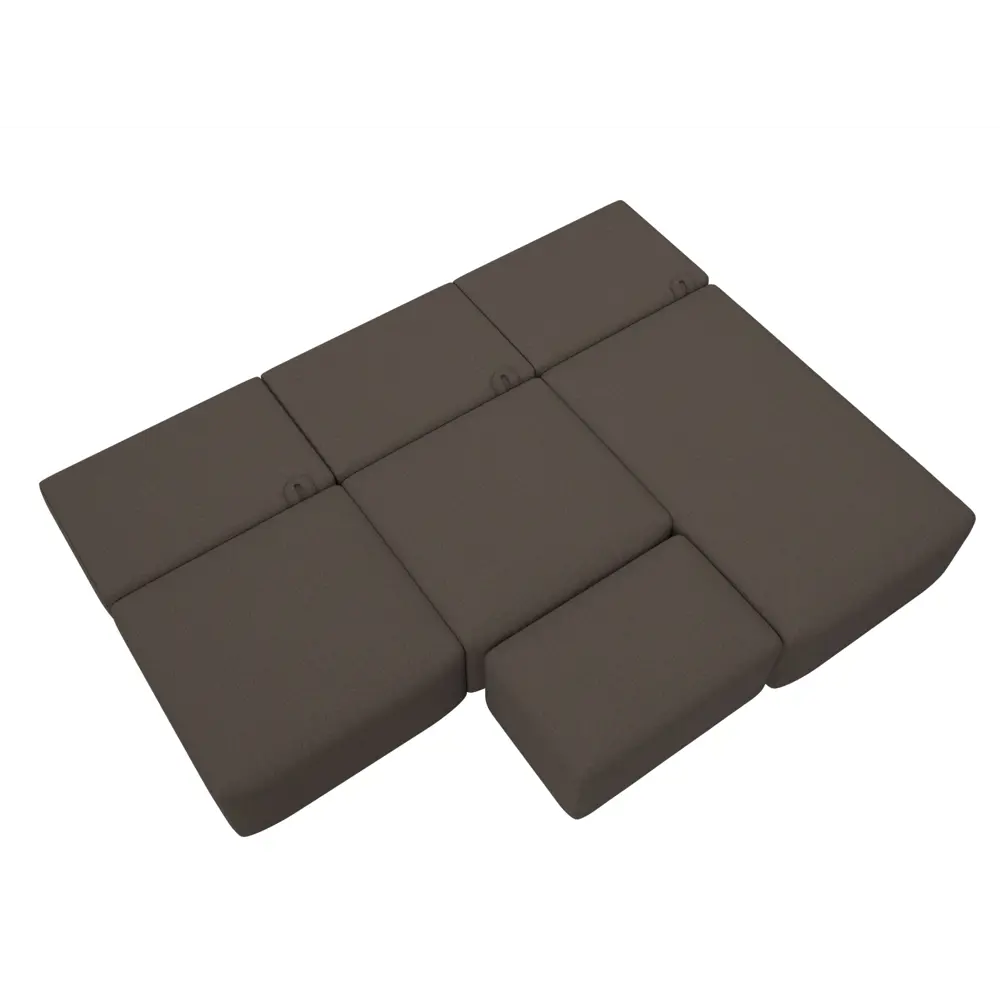 Фото 10 Диван раскладной Лига диванов 129719 367x84x187 см рогожка цвет амур 05 коричневый Фото 10 Диван раскладной Лига диванов 129719 367x84x187 см рогожка цвет амур 05 коричневый