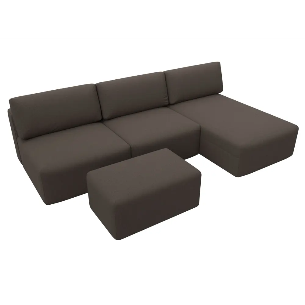 Фото 6 Диван раскладной Лига диванов 129719 367x84x187 см рогожка цвет амур 05 коричневый Фото 6 Диван раскладной Лига диванов 129719 367x84x187 см рогожка цвет амур 05 коричневый