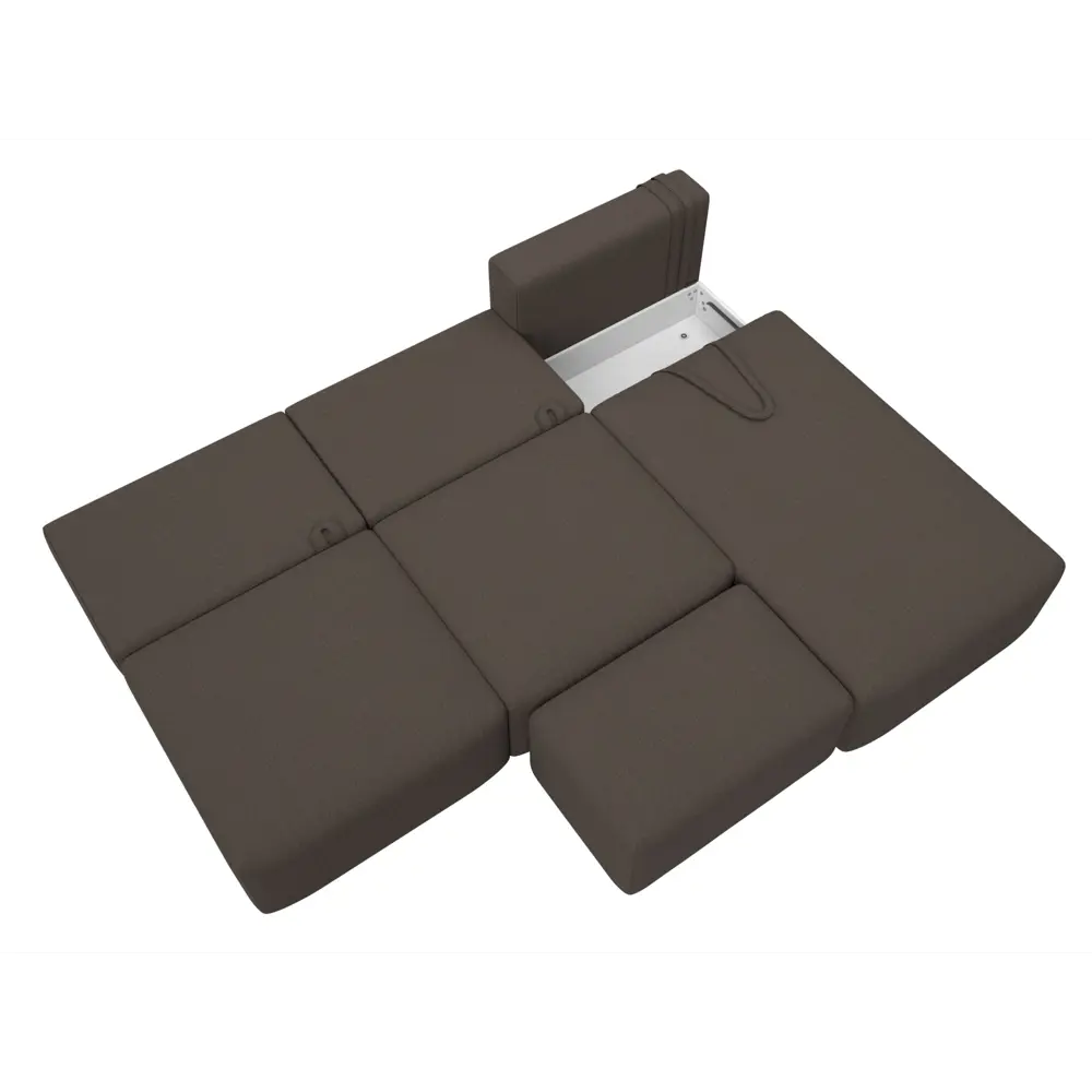 Фото 9 Диван раскладной Лига диванов 129719 367x84x187 см рогожка цвет амур 05 коричневый Фото 9 Диван раскладной Лига диванов 129719 367x84x187 см рогожка цвет амур 05 коричневый