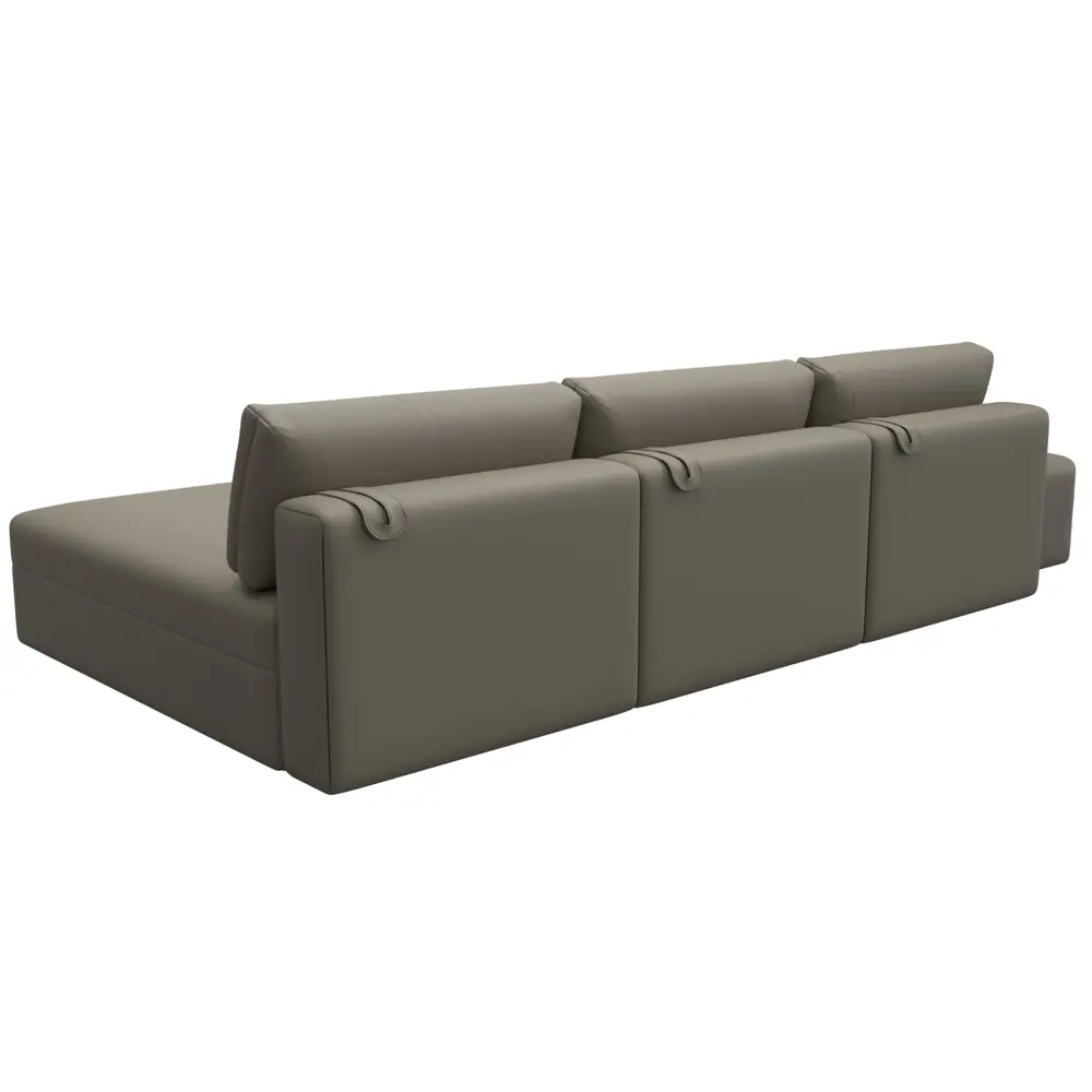 Фото 5 Диван раскладной Лига диванов 130068 367x84x187 см эко-кожа цвет grifon 04 бежевый