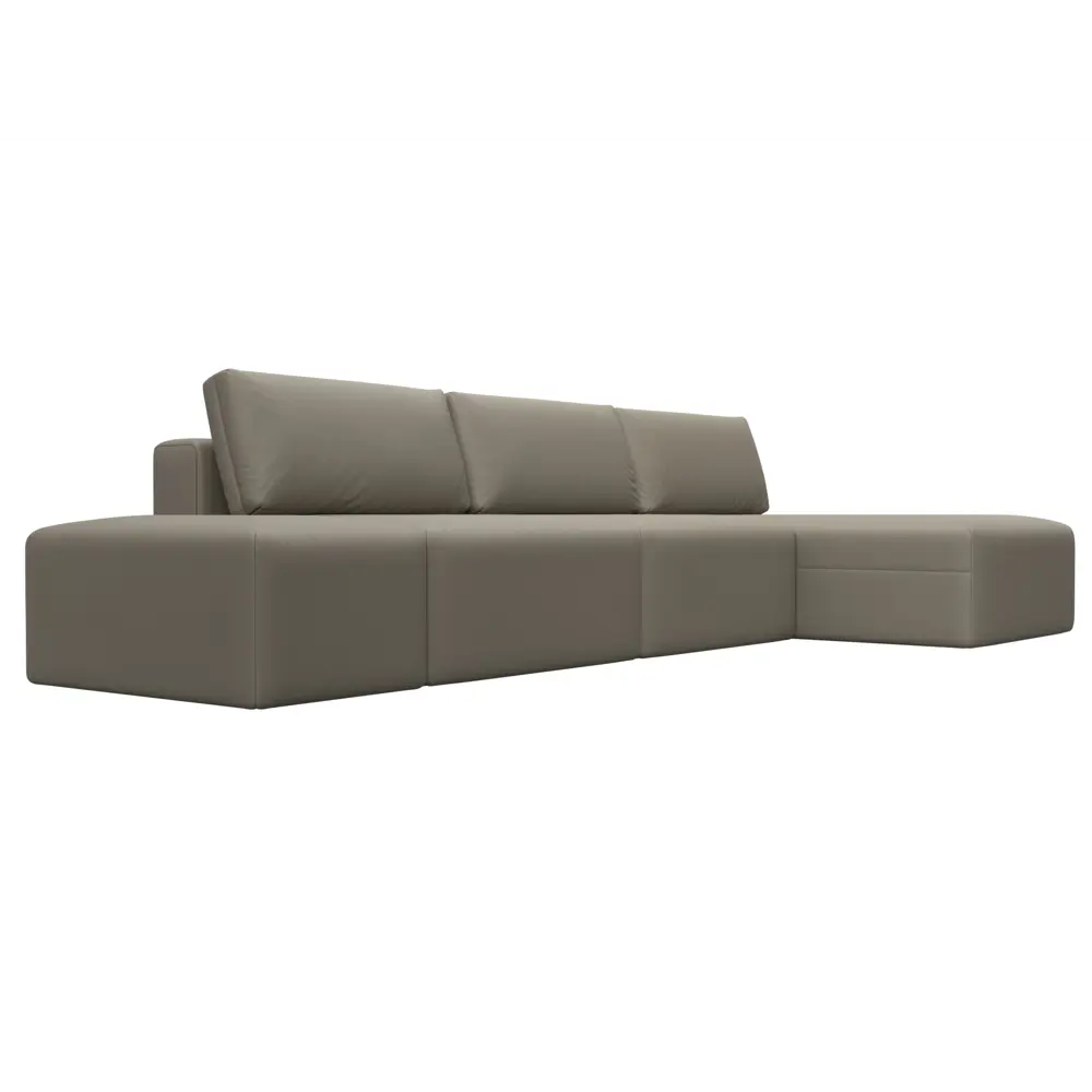 Фото 4 Диван раскладной Лига диванов 130068 367x84x187 см эко-кожа цвет grifon 04 бежевый