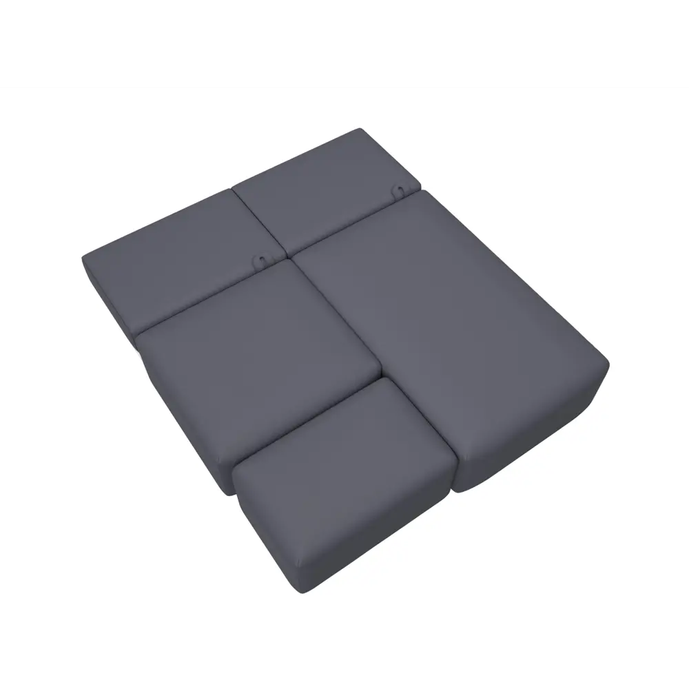 Фото 9 Диван раскладной Лига диванов 130067 267x84x187 см эко-кожа цвет grifon 15 серый