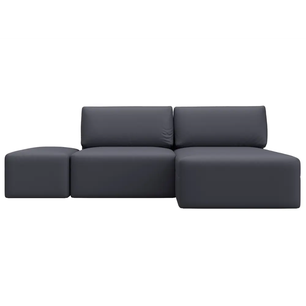 Фото 2 Диван раскладной Лига диванов 130067 267x84x187 см эко-кожа цвет grifon 15 серый