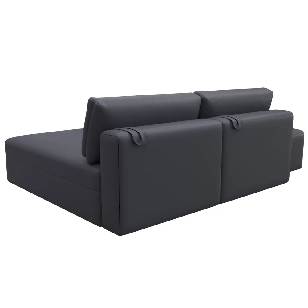 Фото 5 Диван раскладной Лига диванов 130067 267x84x187 см эко-кожа цвет grifon 15 серый