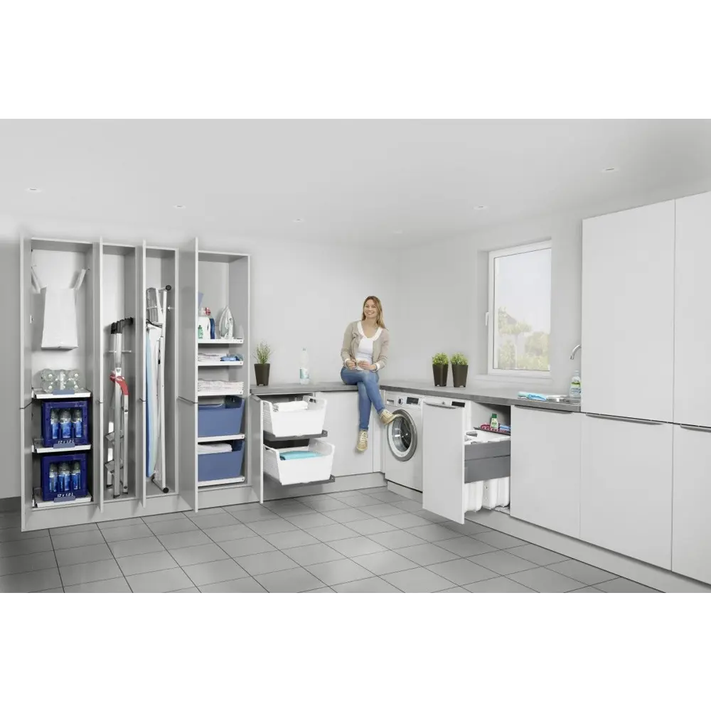 Фото 6 Корзина для белья Hailo 3270551 46.8x54.5x52.8 см Пластик цвет белый Фото 6 Корзина для белья Hailo 3270551 46.8x54.5x52.8 см Пластик цвет белый