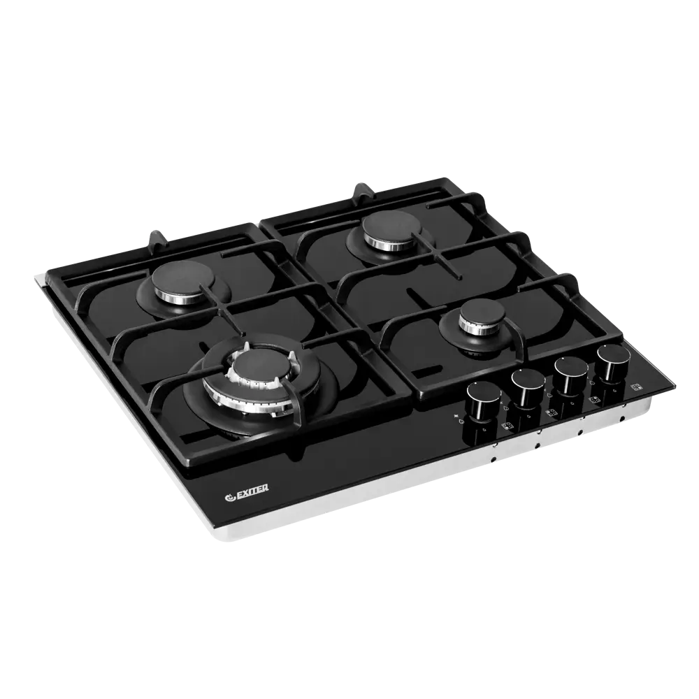 Фото 4 Газовая варочная панель Exiteq PF 640 STGB-E/B 60 см 4 конфорки цвет черный Фото 4 Газовая варочная панель Exiteq PF 640 STGB-E/B 60 см 4 конфорки цвет черный