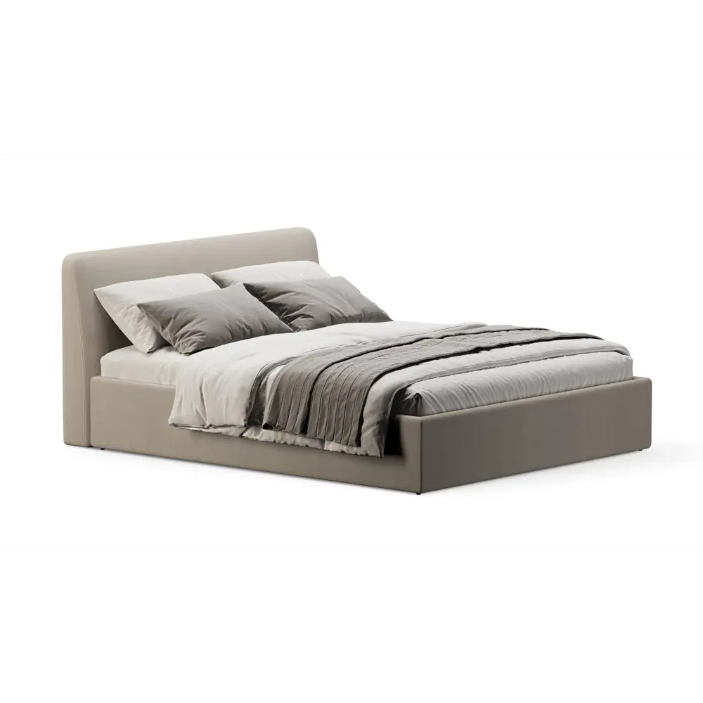 Фото Кровать Mebelroom Симпл Velutto007 173x95x223 см ЛДСП цвет песочный