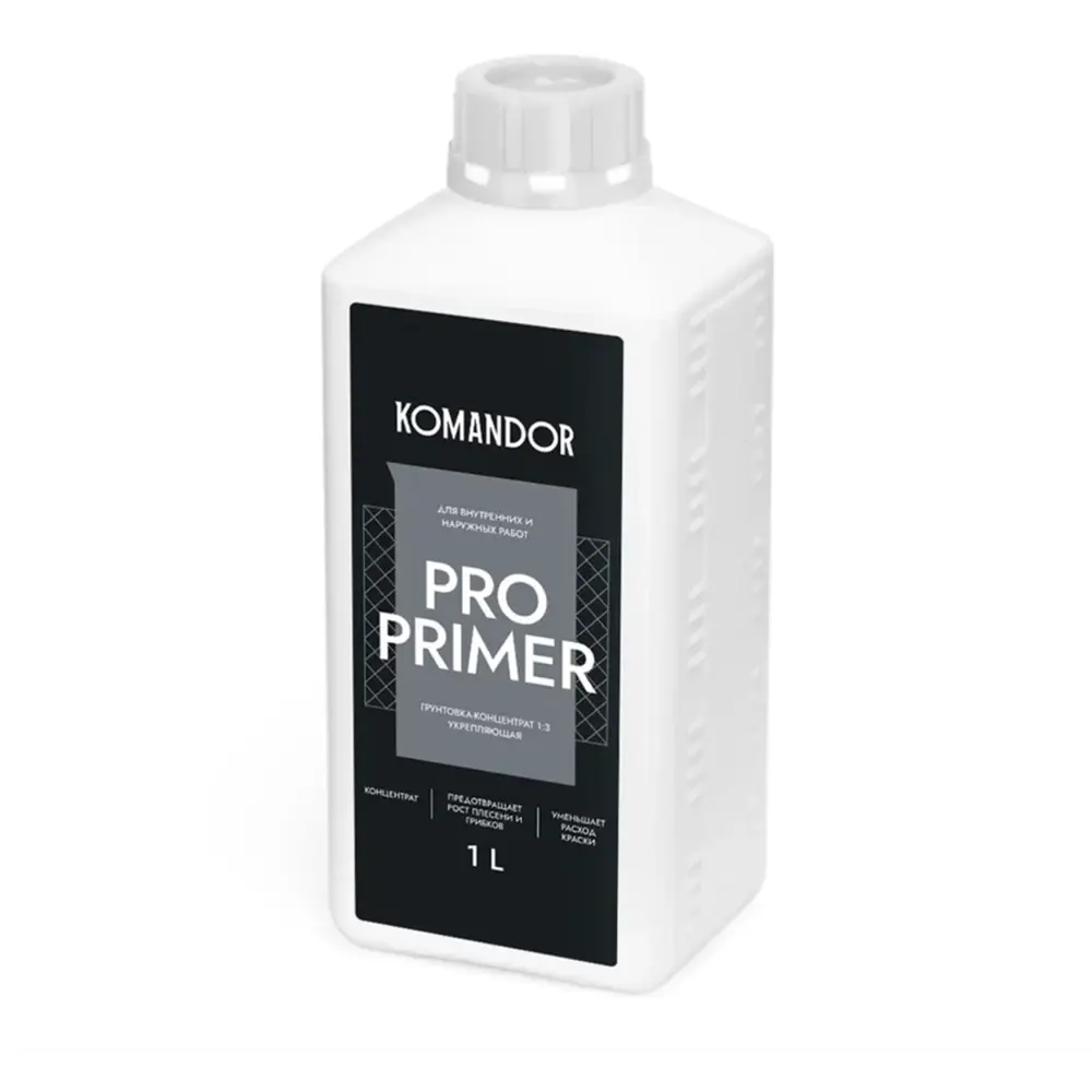 Фото Грунтовка Komandor Pro Primer концентрат универсальная 1 л Фото Грунтовка Komandor Pro Primer концентрат универсальная 1 л