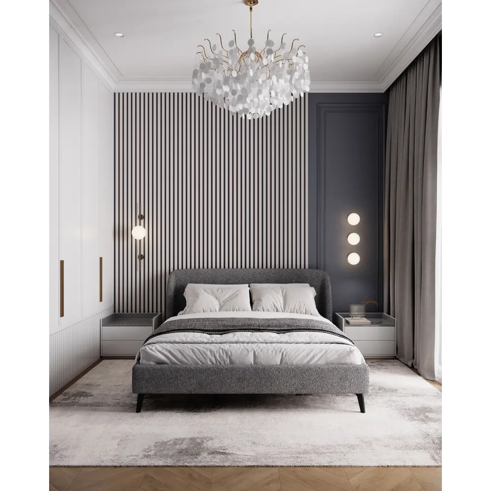 Фото 3 Кровать Mebelroom Мосс Соул995 203x95x214 см ЛДСП цвет темно-серый