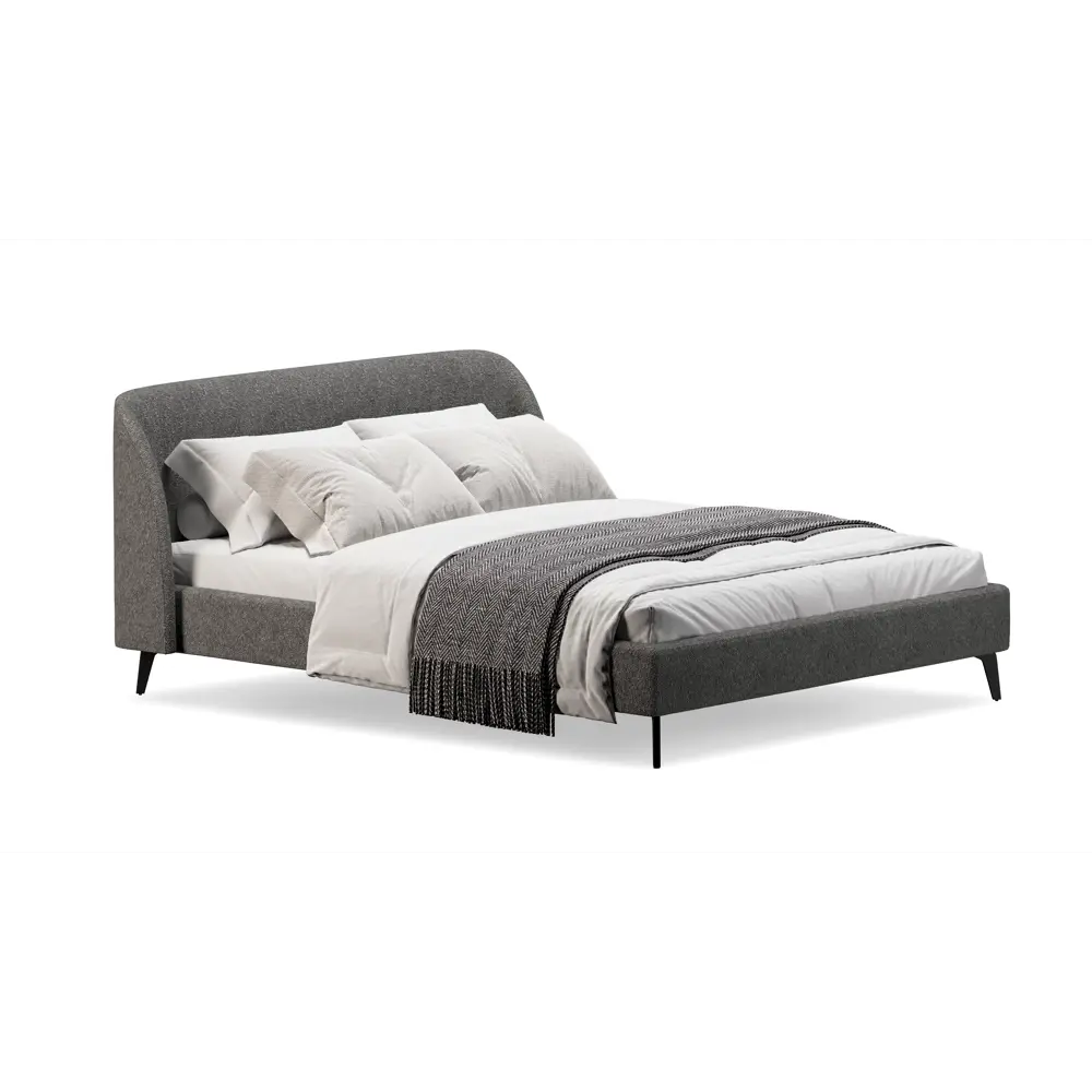 Фото Кровать Mebelroom Мосс Соул995 203x95x214 см ЛДСП цвет темно-серый