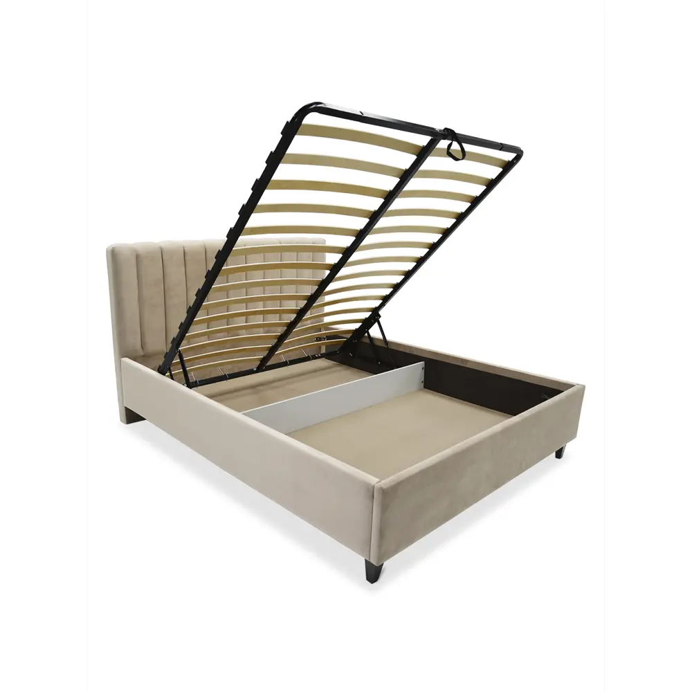 Фото 19 Кровать Ладья Мерла 190 x 112 x 218 см ЛДСП подъемный механизм цвет коричневый